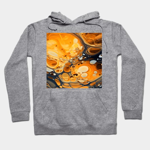 Golden Marble Liquid Art Hoodie by AbstractGuy